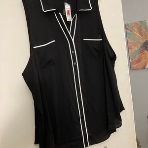 Black with white trim tank